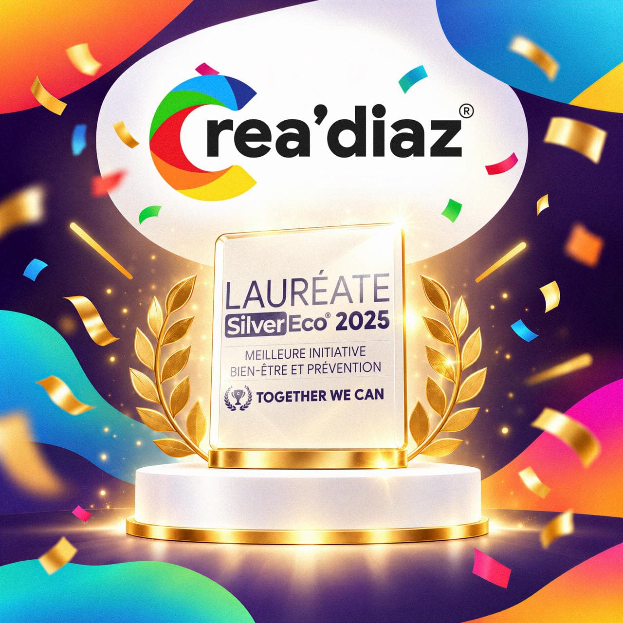 CREADIAZ®, lauréate des Trophées SilverEco® 2025, Meilleure initiative Bien-être et Prévention